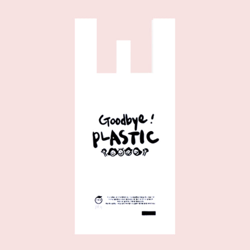 생분해 친환경 비닐봉투 굿바이플라스틱 양날봉투21+14x46cm판매단위-100장/1000장